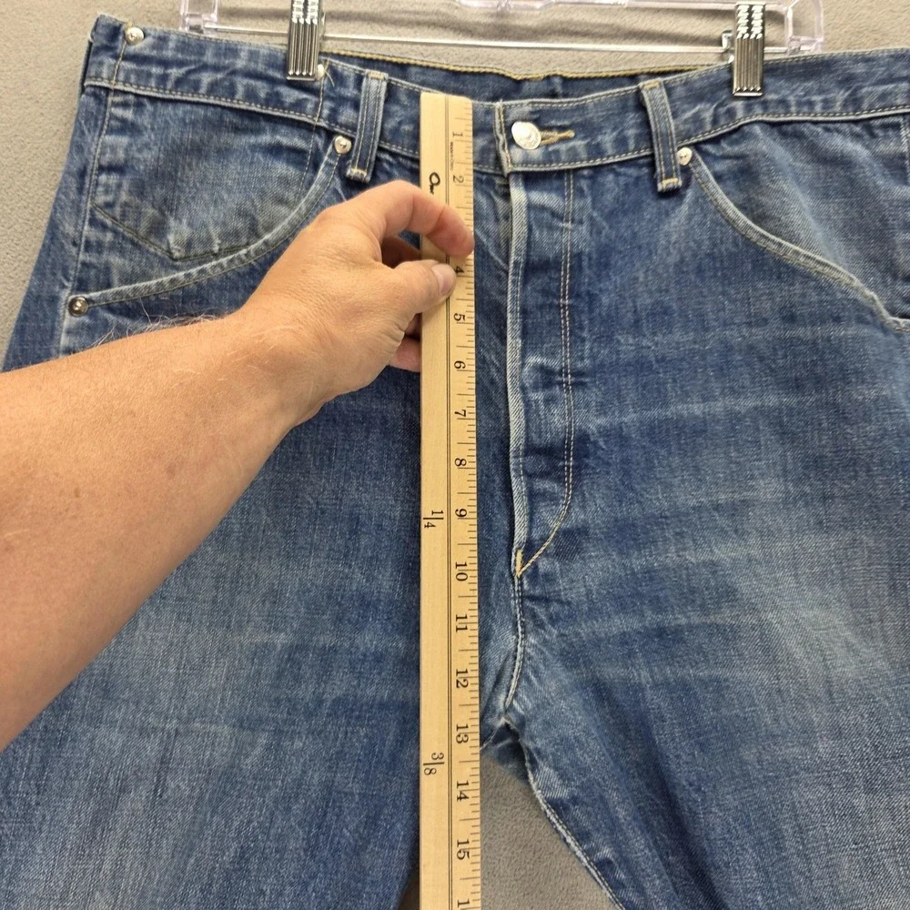 Vintage Levis Engineered Jeans Mens 36x34 Blue Twisted Button Fly Medium Wash